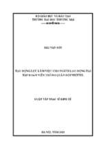 Luận văn thạc sĩ tạo động lực làm việc cho người lao động tại tập đoàn viễn thông quân đội viettel