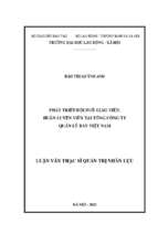 Luận văn thạc sĩ phát triển đội ngũ giáo viên, huấn luyện viên tại tổng công ty quản lý bay việt nam