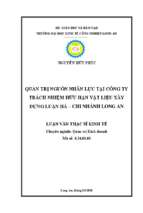 Luận văn thạc sĩ quản trị nguồn nhân lực tại công ty trách nhiệm hữu hạn vật liệu xây dựng luận hà   chi nhánh long an
