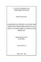 Luận văn thạc sĩ vai trò kiểm toán viên độc lập với việc nhận diện gian lận trong kiểm toán báo cáo tài chính các doanh nghiệp vừa và nhỏ tại tỉnh bình dương