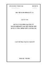 Luận văn thạc sĩ quản lý tài chính tại công ty tnhh một thành viên quản lý công trình thủy lợi đắk lắk