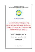 Luận văn thạc sĩ ảnh hưởng thực tiễn quản trị nguồn nhân lực đến hành vi công dân tổ chức của nhân viên tại trung tâm kinh doanh vnpt – long an