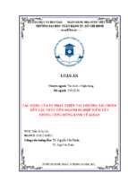 Luận án tiến sĩ tác động của sự phát triển thị trường tài chính đến cấu trúc vốn doanh nghiệp niêm yết trong cộng đồng kinh tế asean