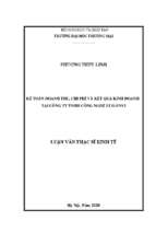 Luận văn thạc sĩ kế toán doanh thu, chi phí và kết quả kinh doanh tại công ty tnhh công nghệ eco envi