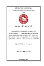 Luận văn thạc sĩ hoạt động xuất khẩu vật liệu nổ công nghiệp và và tiền chất thuốc nổ của tổng công ty công nghiệp hóa chất mỏ vinacomin – micco thực trạng và giải pháp
