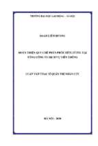 Luận văn thạc sĩ hoàn thiện quy chế phân phối tiền lương tại tổng công ty dịch vụ viễn thông