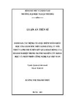 Đánh giá tác động của đặc điểm nhân khẩu học của giám đốc điều hành (ceo), ưu đãi thuế và phi thuế đến kết quả hoạt động của doanh nghiệp trong ngành nghiên cứu khoa học và phát triển công nghệ tại việt