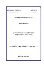 Luận văn thạc sĩ quản lý thu ngân sách trên địa bàn huyện cư m’gar, tỉnh đắk lắk