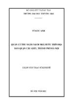 Luận văn thạc sĩ quản lý thu ngân sách nhà nước trên địa bàn quận cầu giấy, thành phố hà nội