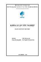 Khóa luận a study on ending sound mistakes of the 2nd year students when studying speaking skills at hai phong university of management and technology