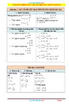 Bảng tóm tắt kiến thức toán 12 học kỳ 1