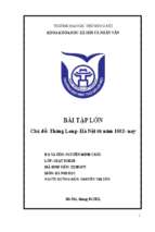 Bài tập lớn thăng long   hà nội từ năm 1802 đến nay