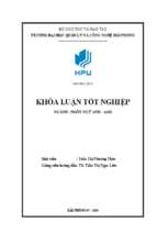 Khóa luận a study on techniques to learn and improve specialized english vocabulary for the third year logistics majors students at vietnam maritime university
