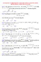 125 câu trắc nghiệm phương trình mặt phẳng đường thẳng trong không gian có lời giải và đáp án