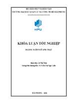 Khóa luận a research on how to use english effectively in job interviews   a case study with the final year english majors at hai phong university of management and technology