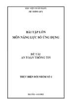 Bài tập lớn môn năng lực số ứng dụng đề tài an toàn thông tin