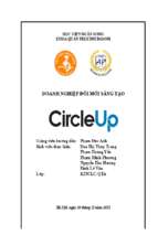 Tiểu luận doanh nghiệp đổi mới sáng tạo circle up