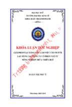 Khóa luận giải pháp tạo động lực làm việc cho người lao động tại công ty cổ phần vtnn thừa thiên huế