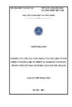 Luận án nghiên cứu chế tạo, tính năng của vật liệu tổ hợp trên cơ sở polyme tự nhiên và thăm dò ứng dụng trong lĩnh vực bảo quản rau quả sau thu hoạch