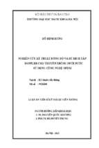 Luận án nghiên cứu kỹ thuật đồng bộ và bù dịch tần doppler cho truyền thông dƣới nƣớc sử dụng công nghệ ofdm