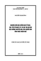 Luận án nghiên cứu đặc điểm dịch tễ học, các yếu tố nguy cơ và giá trị dự báo hội chứng chuyển hóa của người dân tỉnh thừa thiên huế tt