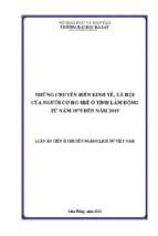 Luận án những chuyển biến kinh tế, xã hội của ngƣời cơ ho srê ở tỉnh lâm đồng từ năm 1975 đến năm 2015