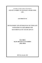 Luận án development and optimization of compliant positioning stages applied for nanoindentation testing device