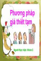 Bài giảng toán học   bài phương pháp giả thiết tạm