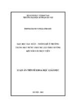 Luận án tiến sĩ dạy học xác suất   thống kê ở trường trung học nước chdcnd lào theo hướng kết nối với thực tiễn