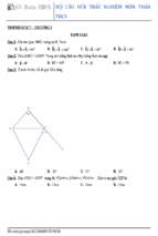 Trắc nghiệm hình học 7   chương 2 tam giác