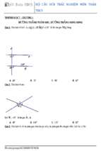 Trắc nghiệm hình học 7   chương 1 đường thẳng vuông góc, đường thẳng song song