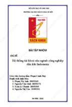 Bài tập nhóm hệ thống tài khoá của ngành công nghiệp dầu khí indonesia