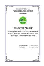 Đánh giá hiện trạng và đề xuất các giải pháp quản lý chất thải rắn sinh hoạt tại xã nhơn hậu, thị xã an nhơn, tỉnh bình định