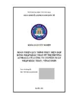 Hoàn thiện quy trình thực hiện hợp đồng nhập khẩu than từ thị trường australia của công ty cổ phần xuất nhập khẩu than – vinacomin