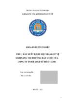 Thúc đẩy xuất khẩu mặt hàng sứ vệ sinh sang thị trường hàn quốc của công ty tnhh sxkd sứ hảo cảnh.