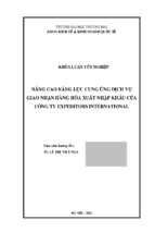 Nâng cao năng lực cung ứng dịch vụ vận chuyển giao nhận hàng hóa xuất nhập khẩu của công ty expeditors international