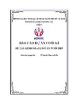 Dự án kinh doanh đồ ăn tuổi thơ