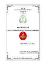 Báo cáo thực tế cty tnhh united international pharma