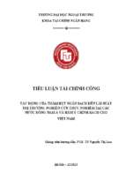 Tác động của thâm hụt ngân sách đến lãi suất thị trường. nghiên cứu thực nghiệm tại các nước đông nam á và hàm ý chính sách cho việt nam