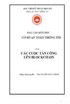 Các cuộc tấn công lên blockchain