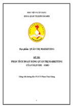 Phân tích hoạt động quản trị marketing của unlever – omo