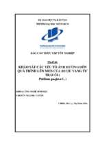 Khảo sát các yếu tố ảnh hưởng đến quá trình lên men của rượu vang từ trái ổi ( psidium guajava l.)