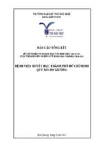 Bệnh viện huyết học thành phố hồ chí minh quy mô 350 giường
