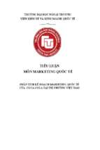 Chiến lược marketing quốc tế của coca cola tại việt nam