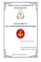 Báo cáo thực tế công ty tnhh united international pharma