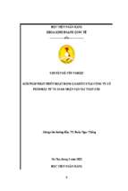 Giải pháp phát triển hoạt động logistics tại công ty cổ phần đầu tư và giao nhận vận tải toàn cầu