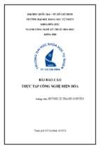 Bài báo cáo thực tập công nghệ điện hóa