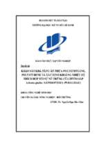 Khảo sát khả năng ăn nhựa polyethylene, polystyrene và xác định khoảng nhiệt độ thích hợp tới sự nở trứng của bướm sáp achroia gisella ( lepidoptera pyralidae)