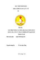 Giải pháp nâng cao hiệu quả hoạt động xuất khẩu của công ty trách nhiệm hữu hạn thời trang star