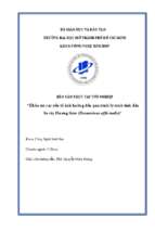 Khảo sát các yếu tố ảnh hưởng đến quá trình ly trích tinh dầu lá cây hương thảo (rosmarinus officinalis)